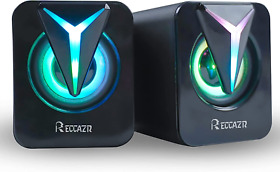 2.0ch Pc Speakers With Rgb Lights In-line Volume Control