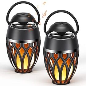 Ipx5 2 Pack Outdoor Bluetooth Speakers Waterproof Wireless Speaker With Led