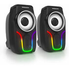 225f 3.5mm Jack Rgb Backlit Mini Gaming Computer Speaker 2.0 Usb Stereo For Pc Laptop