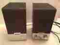 40-1495 Edifier Usa R18 Stereo Multimedia Speaker System Silver Black Gray Wood Grain