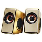 432234207 Fnt Mini Portable Pc Computer Speaker Gold 611040865735