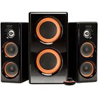 100w 52589 Powered Speaker System With Dual Subwoofers All Wooden 689526752589