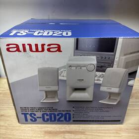 Aiwa Ts-cd20 Vintage Pc Multimedia Powered Subwoofer Speaker System New In Box