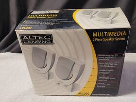 Altec Lansing 021986940234 Avs200w Computer Speakers - 120v Original Box Vintage/white