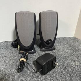 Cn-0d8067-48220-34e-01d0 Altec Lansing Computer Speakers 2.0 Set With Power Adapter Volume Control Black