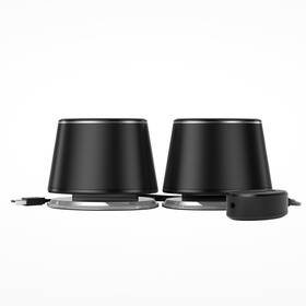 Fa620bt Amazon Basics Bluetooth And Usb Computer Speakers With Blue Lighting Large Black