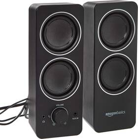 Amazonbasics B07dddv1vr Amazon Basics Ac Powered Pc Multimedia External Speakers 3.47 X 4.26 9.34 Blk