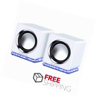 Arv-sp106-w Arvicka Blue Led Usb Speakers Wired Laptop Channel Small Computer