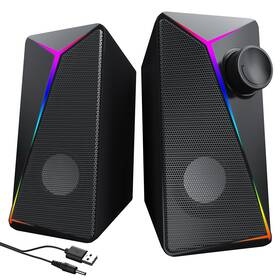 Ayjbkl 762849288055 Computer Speakers For Desktop Pc Usb Powered Gaming With 2 Bass-boo