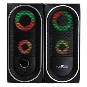 Bfs-531 Be Free Sound 2.0 Computer Gaming Speakers With Led Rgb Lights Usb Connection