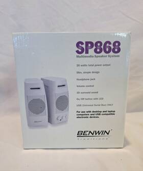 Sp868 Benwin New Multimedia Speaker System 20 Watts Power 3d Surround Sound Usb