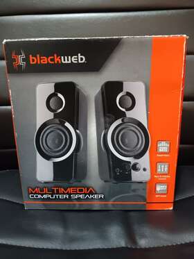 Sho110 Blackweb Multi Media Computer Speakers With Auxiliary Input