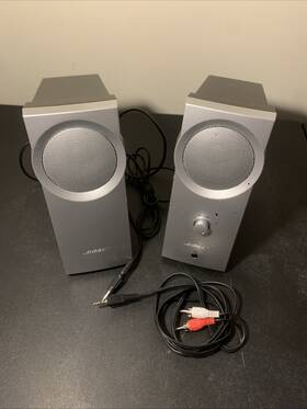 Bin-10 Bose Companion 2 Multimedia Computer Pc Speakers Stereo System Tested And Works