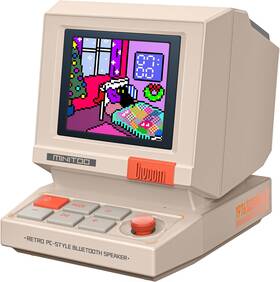 Branded01 313035758793 Minitoo Retro Pc-style Computer Speaker Smart Pixel Screen With Diy Faces Blue
