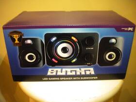 Bugha 895095124696 Exclusive Led Gaming Speakers And Subwoofer Set 3.5mm Aux-in Lights Up Nice