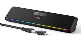B-3576 Busp-hyy Usb Sound Bar Bt Flowing Led Vibrating Diaphragms