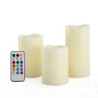 Cac70rw31456m Candle Choice Round Melted Edge Remote Controlled Multi 6943886204046