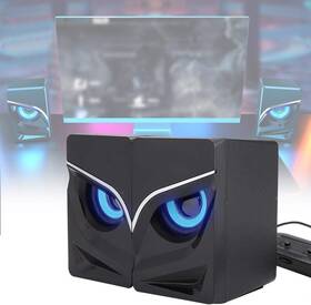 Ciglow 744759679086 Mini Computer Speakers Usb Powered 3.5mm Stereo Black