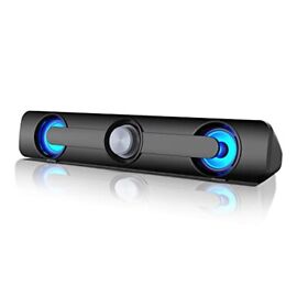 Computer Speaker Desktop Pc Laptop Sound Bar Bluetooth And Aux Usb Powered Stereo