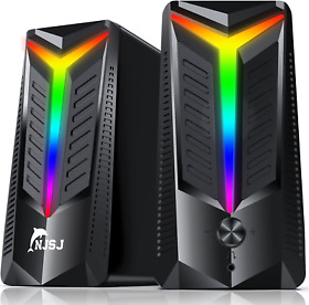 Computer Speakers 10w Rgb Gaming 2.0 Usb Powered Stereo Speaker