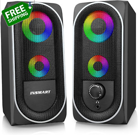 Th618s Computer Speakers 2.0 Stereo Volume Control With Rgb Light Usb