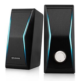 Computer Speakers Dynamic Rgb Pc Usb Powered Hifi Stereo Spe