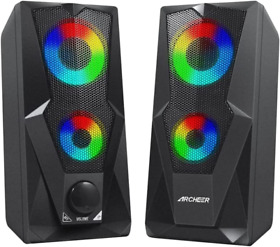 Computer Speakers Gaming Rgb Pc Usb Powered Led Dual-channel Desktop