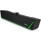 Computer Speakers Kmouk Bluetooth Sound Bar Dynamic Led Gaming Pc