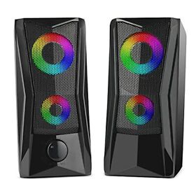 Computer Speakers Rgb Pc Yubella 12w Gaming Stereo Wired