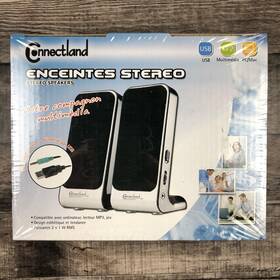 Connectland H-cnl-sp2.0-ds-r4 Usb 2.0 Stereo Computer Speakers Black Pc Mac