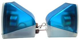 Cz-01 Cozo Bondi Blue Pc Mac Computer Speaker Pair Clear Blueberry 1999 Y2k Aesthetic