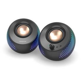Creative 054651196155 Pebble X 2.0 Usb-c Computer Speakers With Customizable Rgb Lighting