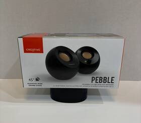 609921 Creative Pebble Desk Top Speakers - Black With Usb B1