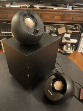 Mf0480 Creative Labs Inc Pebble Plus 2.1 Subwoofer And Fur Field Driver Downconverted Usb Power