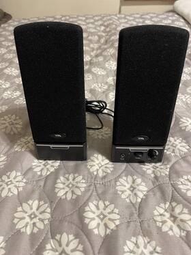 0290 Cyber Acoustics Ca Amplified Computer 2.0 Speaker System And Power Supply Bundle
