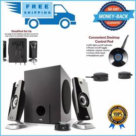 Cyber Acoustics 436639807232 Laptop Computer Pc Speaker System 2.1 Subwoofer Desktop Gaming Surround Sound