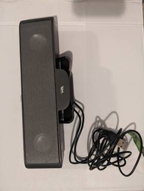 8121 Cyber Acoustics Acoustic Usb Speaker Bar Great Condition With Case