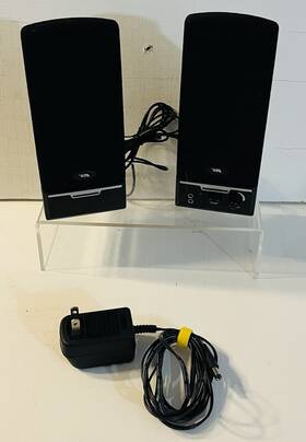 Cyber Acoustics A0244554 Power Amplified Computer Speaker System Set Of 2