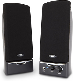 Ca-2014rb Cyber Acoustics Audio Speaker Desktop Computer Wired Led Light Indicator Black