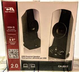 Cyber Acoustics Ca-2017 New In Box Usb Powered Speaker System Black