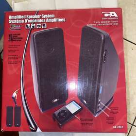 Ca-2992 Cyber Acoustics 36 Watts 2.0 Black Desktop Speaker System Used