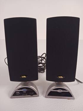 U120050d30 Cyber Acoustics Speakers Computer Desktop Laptop Pair 2 Works