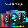 D-208 Unbranded Hifi Stereo Bass Rgb Led Usb Computer Speakers For
