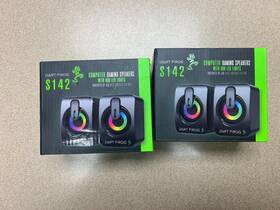 S142 Dart Frog Lot Of 2 Computer Gaming Speakers With Rgb Led Lights