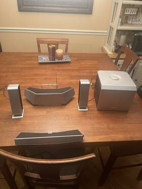 Wx6000 Dell 5.1 Channel Wired Home Theater Speaker System Silver Black