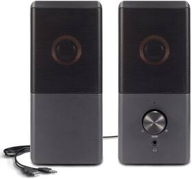 Direct 744110181142 Computer Speaker Compact Size With Headphone Jack Enhanced Bass And Vo