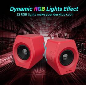 G2000 Edifier 875674007040 32w Pc Gaming Computer Woofer Speakers Bluetooth Aux Inputs Red