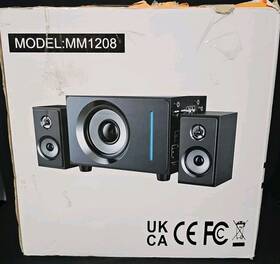 Mm-1208 Elimave Computer Speakers With Subwoofer For Desktop 2.1 Pc 5.5-inch
