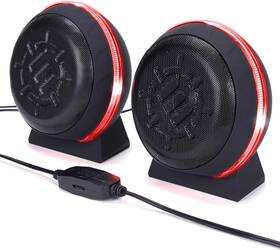 Enpcsl2100rdws Enhance Sl2 Usb Gaming Speakers For Pc With Led Red Light
