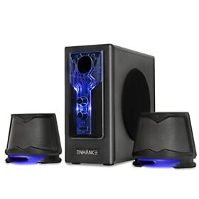 Enhance Sb 2.1 Computer Speakers With Subwoofer Blue Led Gaming